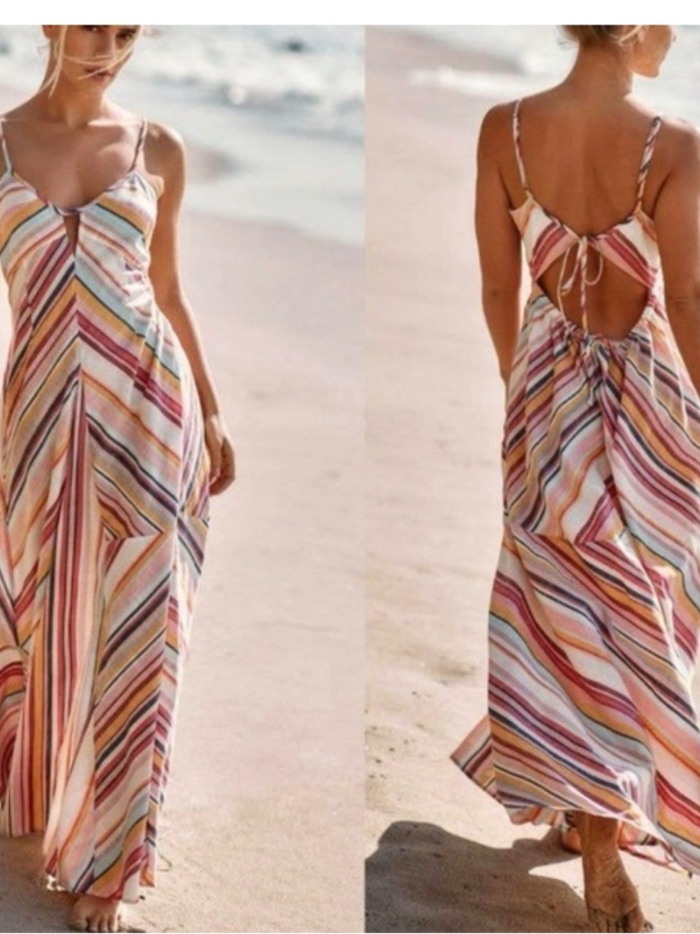 Anthropologie Stripe Maxi Dress